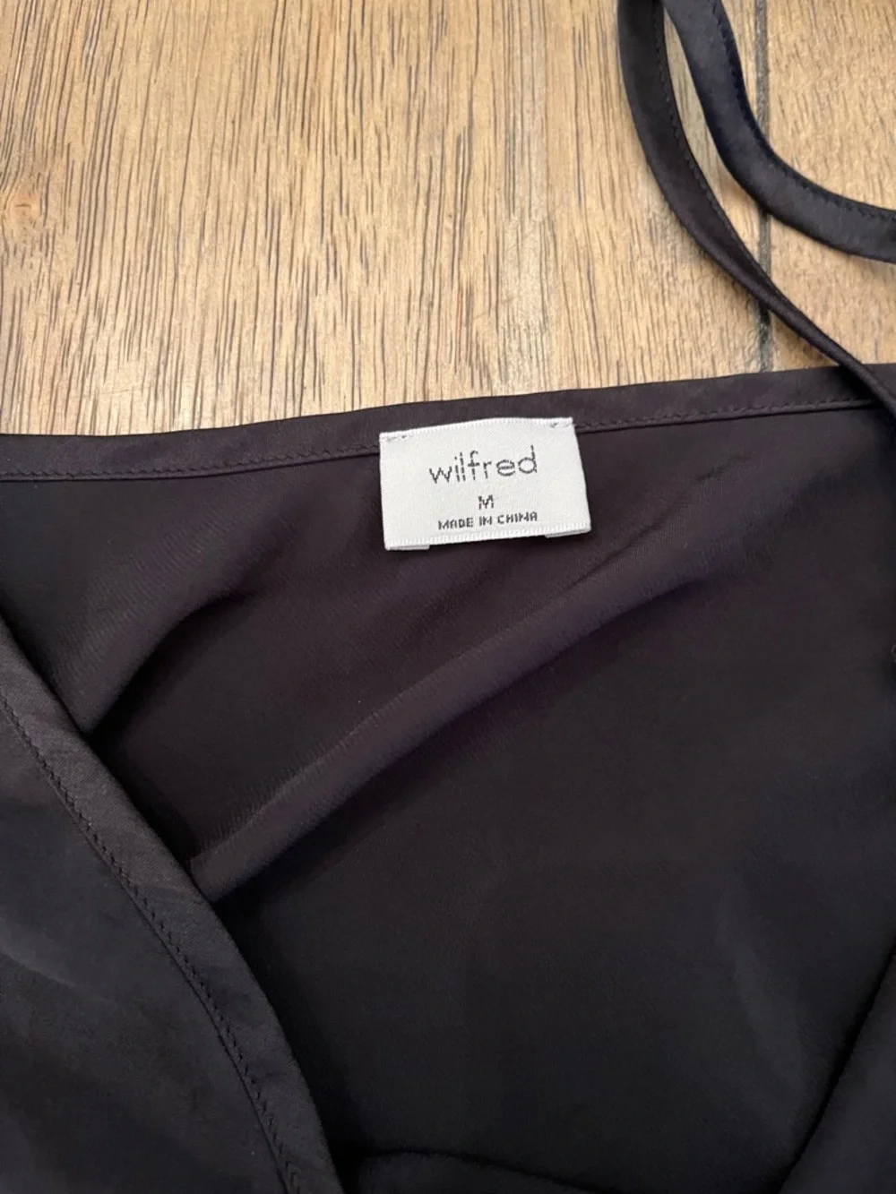 Wilfred Black Mini Slip Dress size Medium - Picture 5 of 8